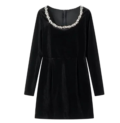 Floral Rhinestone Dress