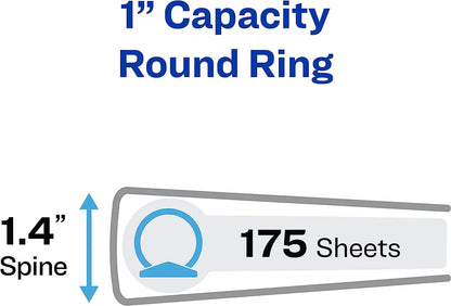 3 Ring Binder- 1" - Blue